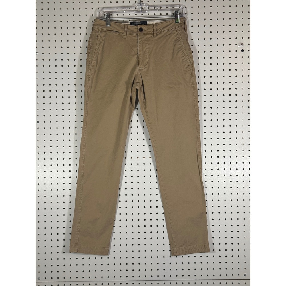 Abercrombie & Fitch Langdon Slim Stretch Chino Pants Mens 29x30 Khaki Tan